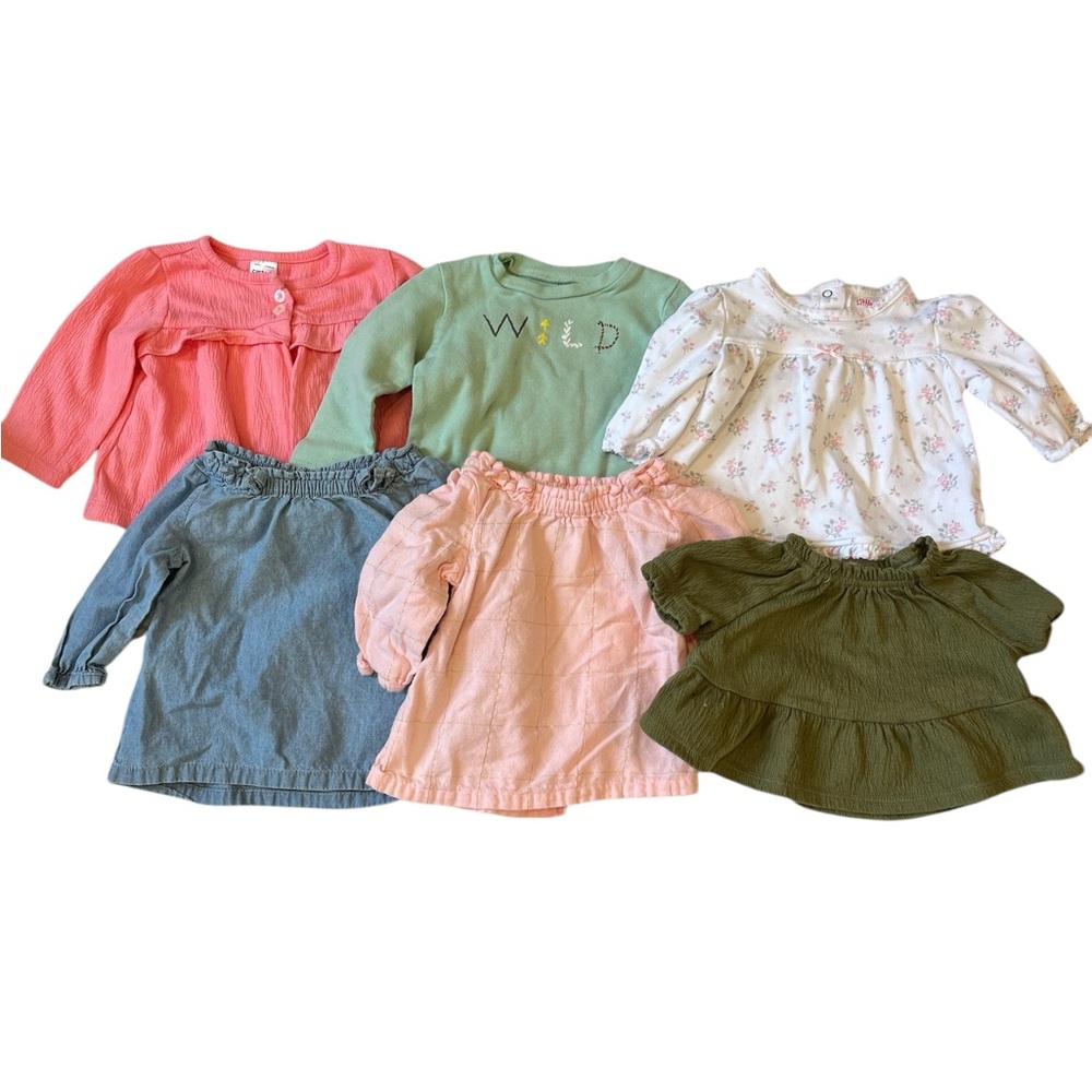 Bundle of Baby Girl 3 Month Shirts
